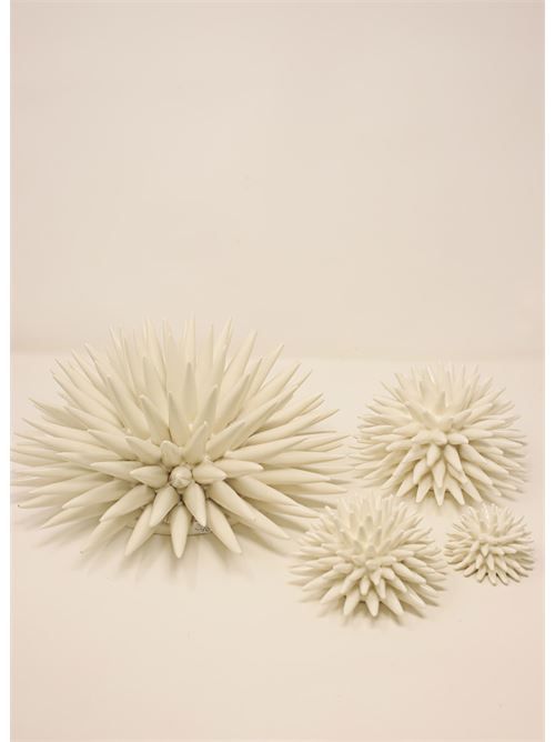 riccio bianco decorativo in ceramica L'Oasi ceramiche | RICCIOMAXBIANCO